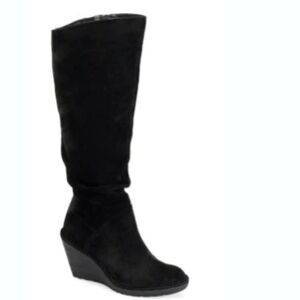 Sofft Womens Calida  Leather Tall Leather Riding Wedge shoes sz 9M